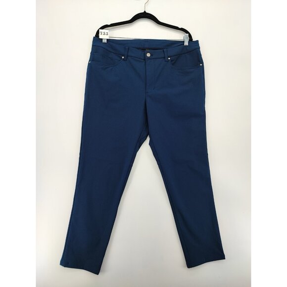 Lululemon Men’s ABC Classic-Fit Navy Blue Pants Size 36 - Picture 1 of 9
